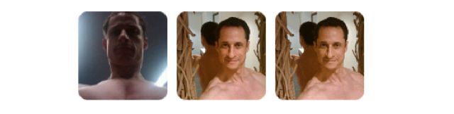 Anthony Weiner making camera faces.